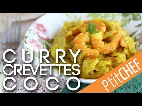 Recette de curry de crevettes et lait de coco express - Ptitchef.com