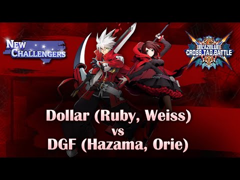 BlazBlue Cross Tag Battle - Dollar (Ruby, Weiss) vs DGF (Hazama, Orie)