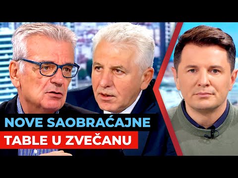 Uklonjene saobraćajne table na ćirilici u Zvečanu | Jakša Šćekić i Zoran Anđelković | URANAK1