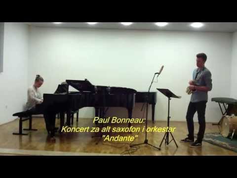 Paul Bonneau: Concerto for alto saxophone and orchestra II., III.