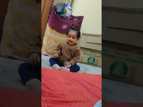 henal try to drink water with empty cup