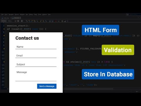 PHP & Mysql Tutorial | Contact Us Form Data Validation