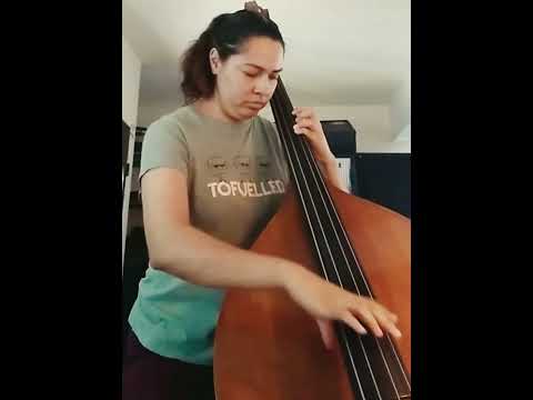 Another technique exercise by Ron Carter on "building jazz bass lines" method #doublebass #practice