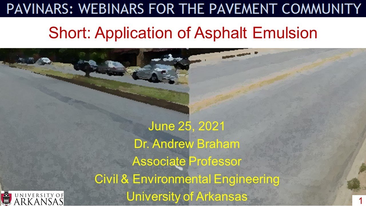 Application of Asphalt Emulsion (Pavinar Short)