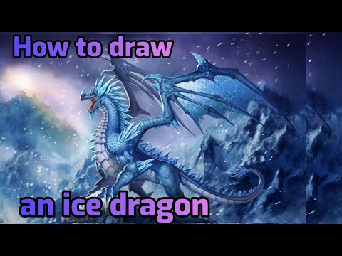 How to draw an ice dragon \ Easy drawing for kids