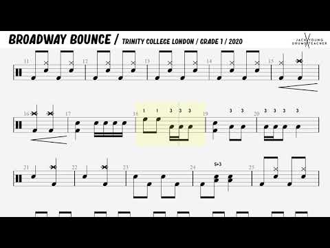 How to play Broadway Bounce On Drums 🎵