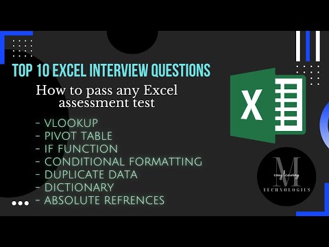 Top 10 Excel Interviews Questions – How to pass any Excel Assessment Test