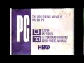 HBO The Following Movie Is Rated PG 1991 Intro Ident