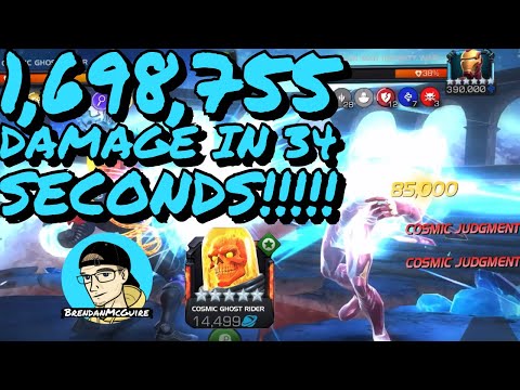Cosmic Ghost Rider does OVER 1.6 MILLION DAMAGE in 34 SECONDS!!! - Marvel Contest of Champions