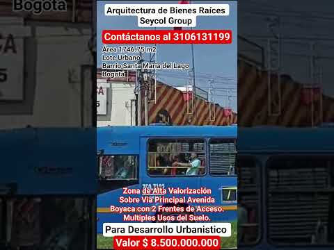 Se Vende Lote Urbano 1746.75m2 en el Barrio Santa Maria del Lago en Bogotá.