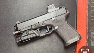 GLOCK slide locked with the guide rod exposed. “Problem fixed” #glock #guncollection #viral viral