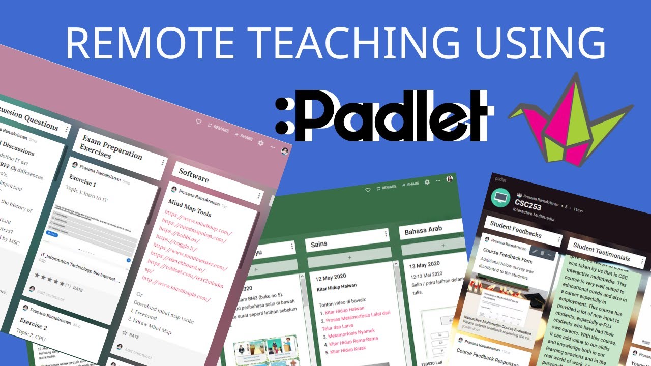 Remote Teaching Using Padlet