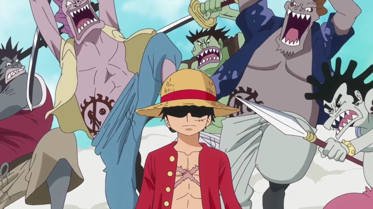 Luffy derrota 50 mil com Haki do Rei (Dublado)