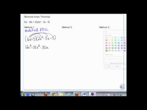 Multiplying Polynomials   FOIL, Table, Vertical methods   Algebra   1 16 13