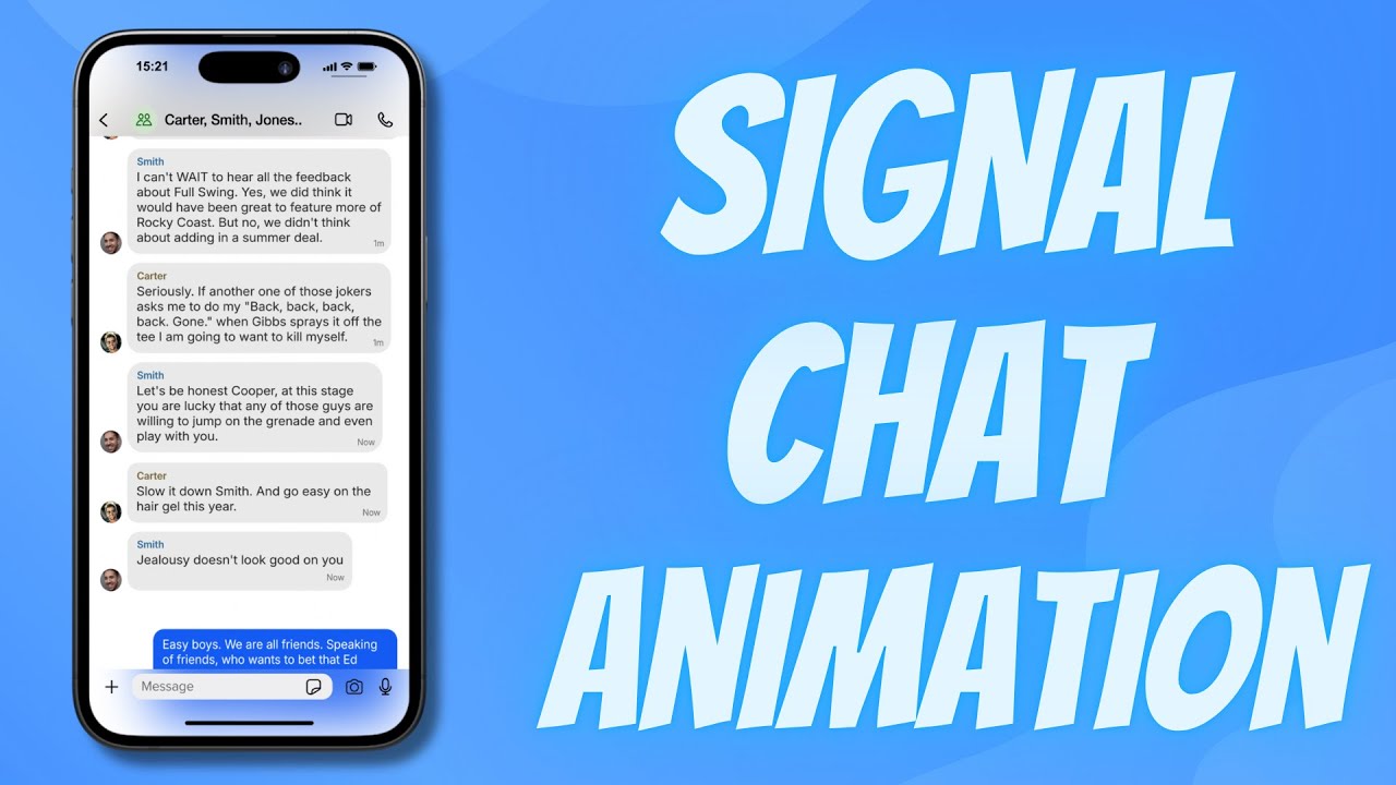 Signal Text Message Chat Animation – Custom Signal Chat Designs