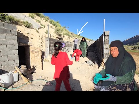 Successive efforts of grandmother and two orphans to build a dream house next to the cave