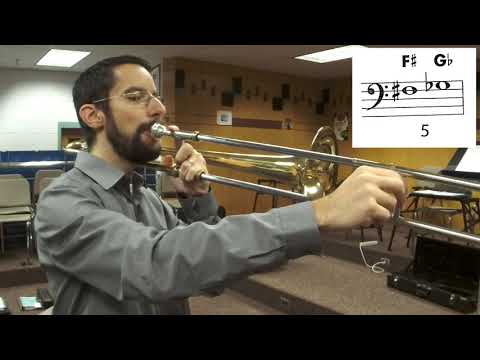 Concert B-Flat Chromatic Scale - Trombone Demo & Note Map