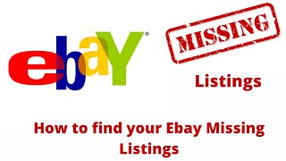 How to Find Your Ebay Missing Listings