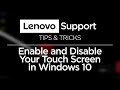 How To Enable and Disable the Touch Screen In Windows 10