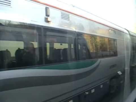 Irish Rail Onboard 22000 DMU racing another 22000 DMU into Dublin Heuston
