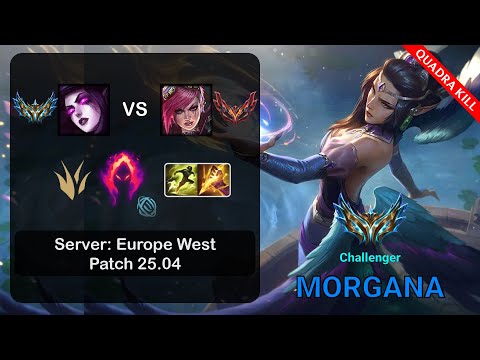Morgana Jungle vs Vi - EUW Challenger - Patch 25.04