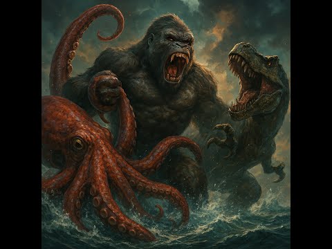 KING KONG VS SQUID VS T-REX