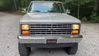 1985 Chevrolet K20 3/4 Ton Pickup Walk Around and Cold Start
