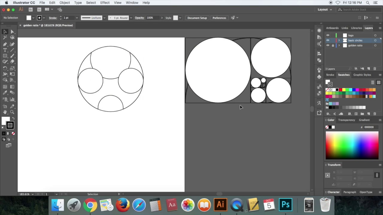 Golden Ratio Bird Vector
