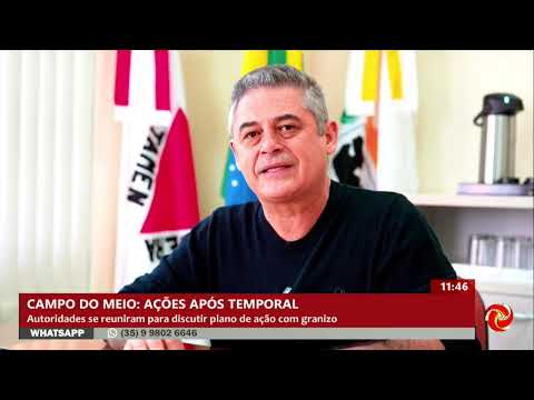 Balanço parcial do prejuízo após granizo em Campo do Meio