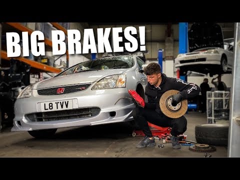 EP3 GETS **HUGE** 4 POT BREMBO MEGANE RS250 BRAKES!!