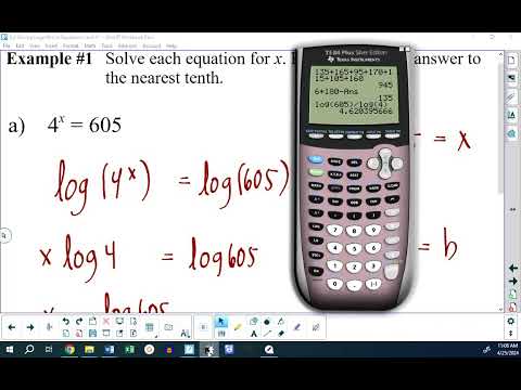 Math 30.8.4 Part I Exponential Equations Revisited