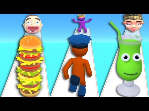 Burger Rush vs Giant Rush vs Juice Run - Triple Gameplay Mobile Android