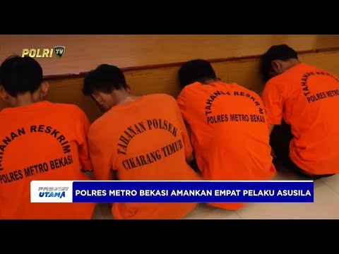 POLRES METRO BEKASI AMANKAN 4 PELAKU ASUSILA TERHADAP KORBAN DI BAWAH UMUR