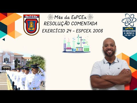 Resolução Comentada - Questão 24 EsPCEx 2008 | Prof. Eva - Química
