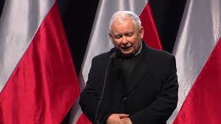 Jarosław Kaczyński - Uroczystość odsłonięcia Pomnika Śp. Prezydenta RP Lecha Kaczyńskiego