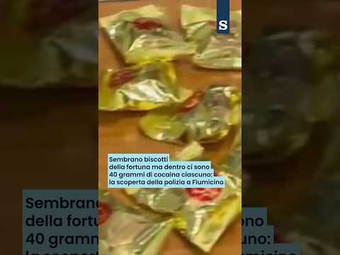 Sembrano BISCOTTI della FORTUNA, ma dentro ci sono 40 grammi di COCAINA ciascuno
