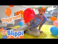 Blippi Visits An Indoor Playground Kids Time Blippi Full Episodes Educational Videos For Kids