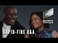 BLACK AND BLUE - Rapid-Fire Q&A (Naomie Harris & Tyrese)