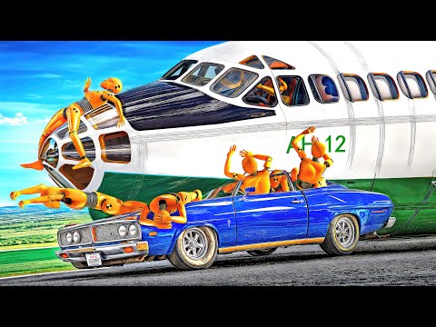 Airplane Emergency Landing Crashes #01 [BeamNG.Drive] + Drone Crash ✈️🚗
