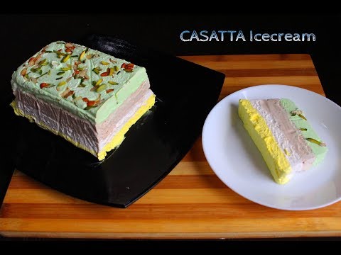 കസാട്ട ഐസ് ക്രീം റെസിപ്പി / Casatta Ice Cream Recipe / Cassata Recipe in Malayalam Video