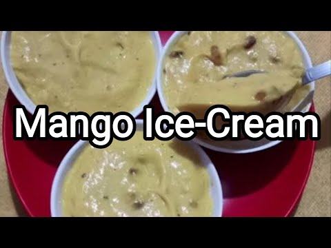 Mango Ice Cream | Home-Made Mango Ice-Cream | Mango Dessert | Easy Cooking With Kakoli