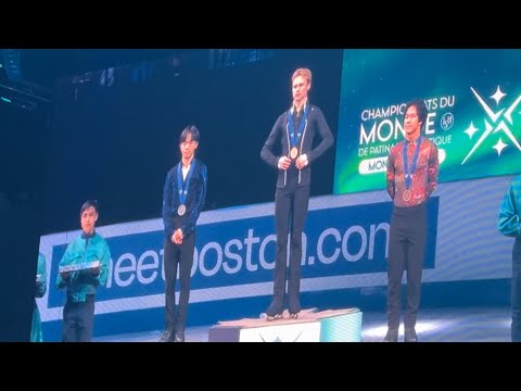 Victory Ceremony-2024 ISU World Figure Skating Championships-Men’s -Ilia Malinin -WorldChampion