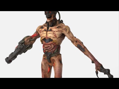 Mecha Zombie gets eaten by ground then dies