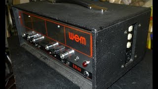 Video thumbnail for WEM ER40 Amplifier from 1971. Service, test and sound check. by Nick Adams