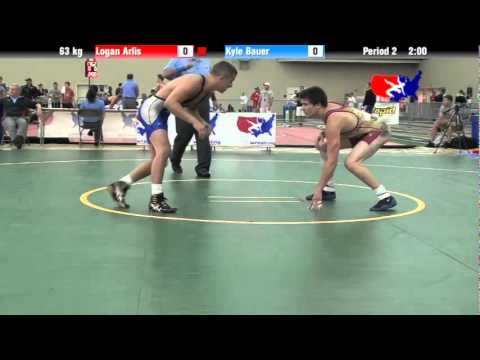 University Nat`ls FS  63 kg: Logan Arlis vs. Kyle Bauer