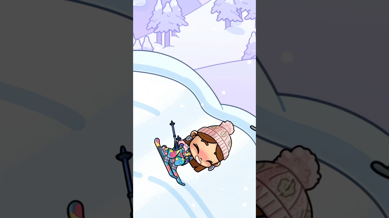 Andando de esqui pela primeira vez ⛷️✨ #shorts #avatarworld #rotinaavatarworld