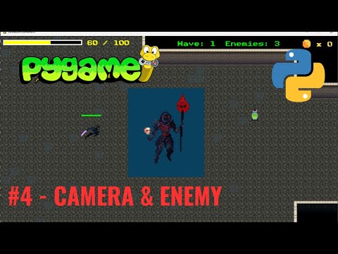 Pygame Top Down Shooter Tutorial in Python #4 – Camera & Creating The Enemy