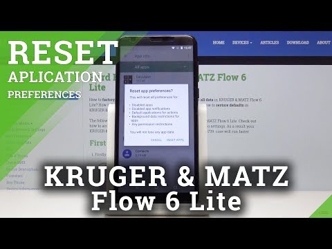 How to Reset App Preferences on KRUGER & MATZ Flow 6 Lite - Restore Original App Settings