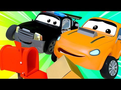 Der Streifenwagen in Autopolis -  Die verschwundene Post - Autopolis 🚒 Cartoons für Kinder 🚓