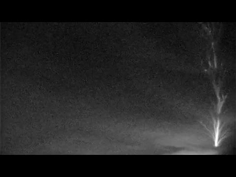 Upward Lightning above Tropical Depression Dorian